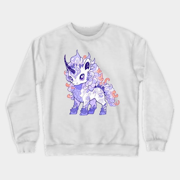 Cute Chibi Kirin Creature Crewneck Sweatshirt by SundayDonuts